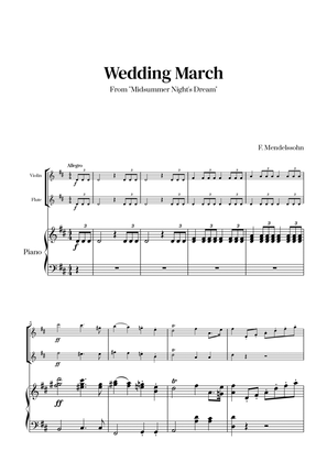 Felix Mendelssohn - Wedding March (D major) (for Violin and Flute)