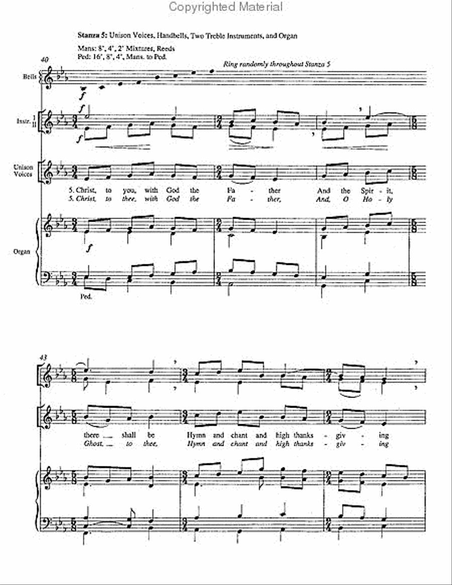 Of the Father's Love Begotten Unison Choir scores gallery preview page 6