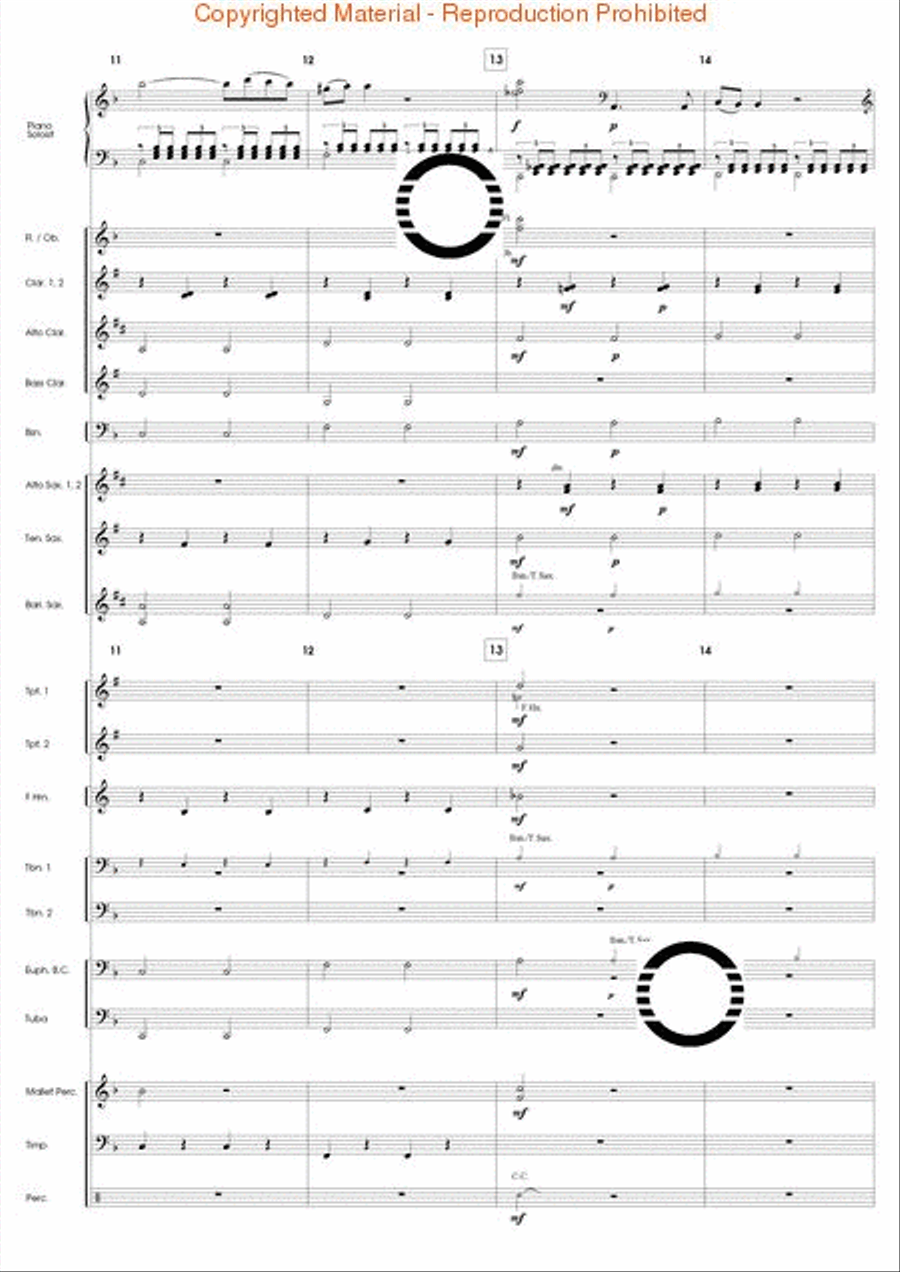 Classical Suite for Piano and Concert Band Concert Band scores gallery preview page 4