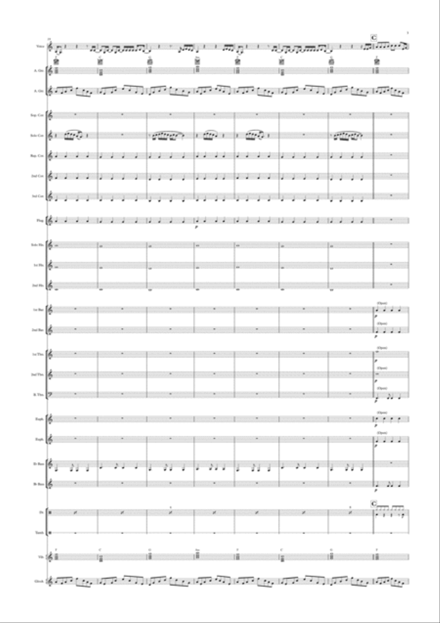 Always Remember Us This Way Brass Ensemble scores gallery preview page 3