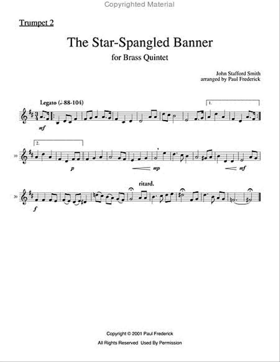 Star-Spangled Banner Brass Quintet scores gallery preview page 4