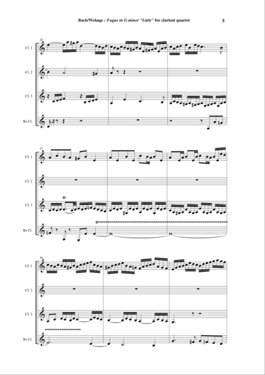 J. S. Bach: Fugue in g minor (