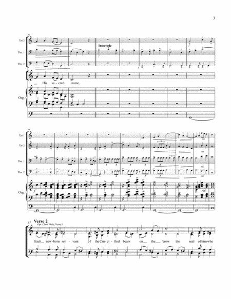 Lift High the Cross – SATB, Brass Quartet, and Organ image number null
