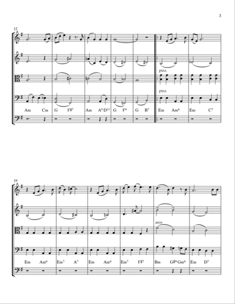 Georgia On My Mind String Quintet scores gallery preview page 5
