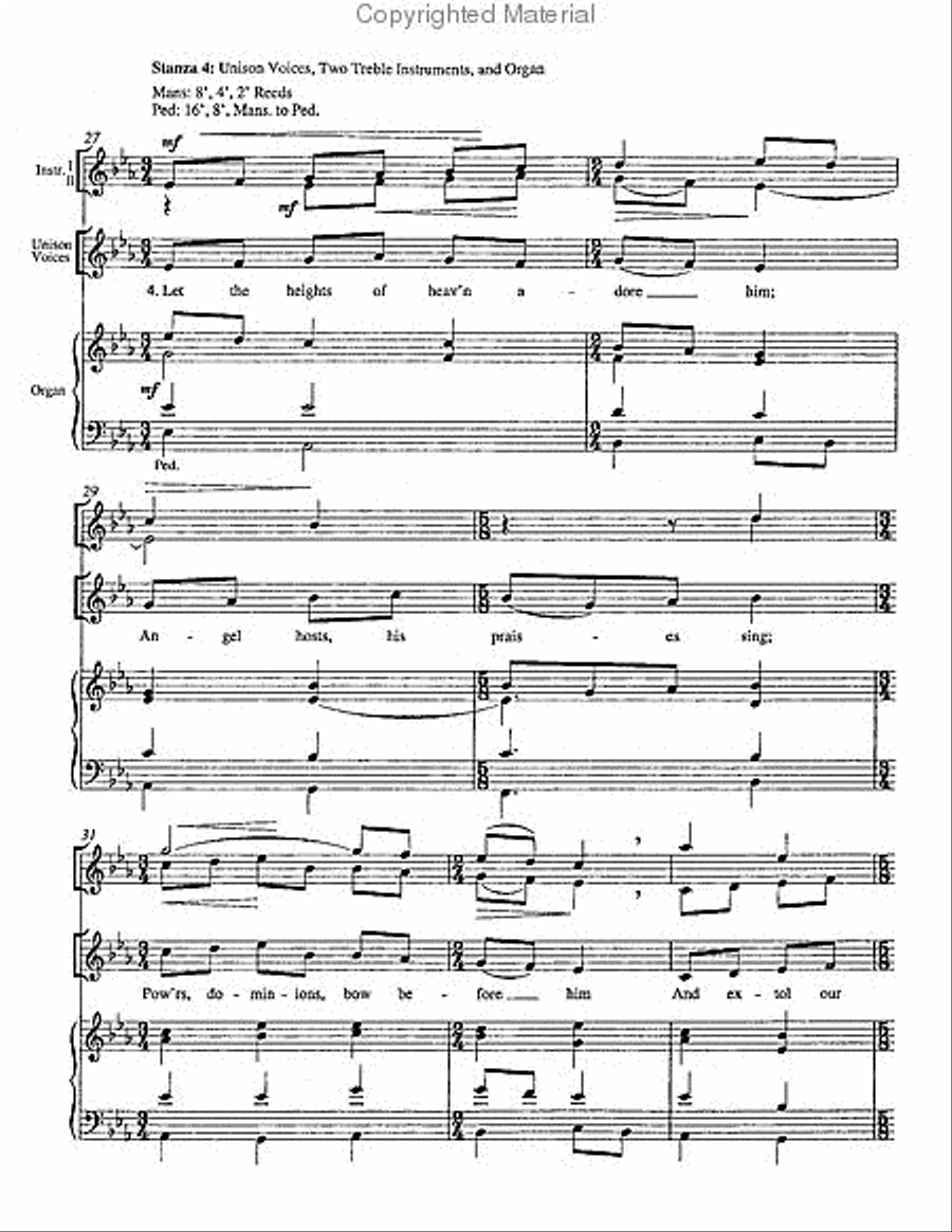 Of the Father's Love Begotten Unison Choir scores gallery preview page 5