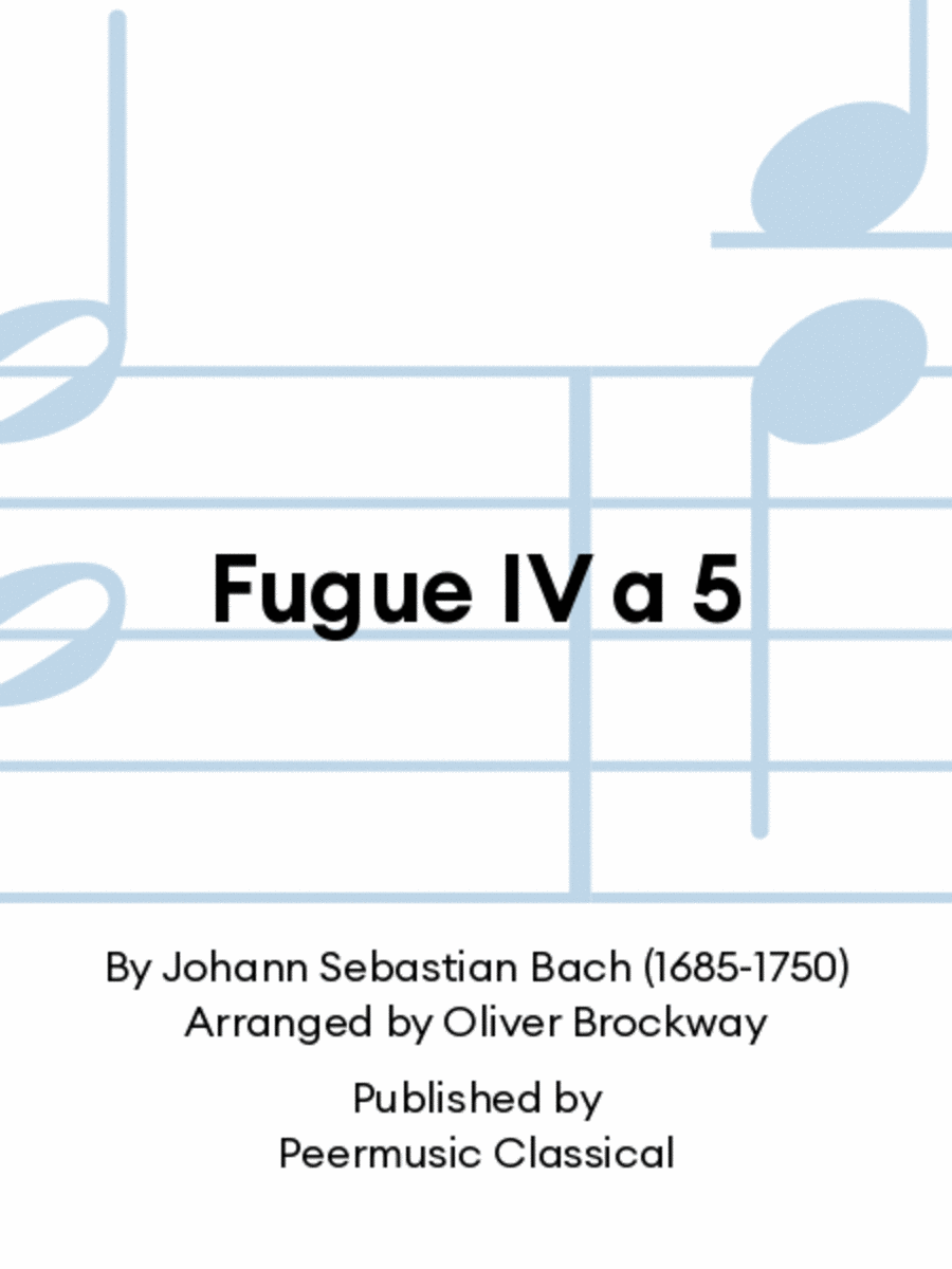 Fugue IV a 5 Fugue IV a 5 Chamber Music scores gallery preview page 1