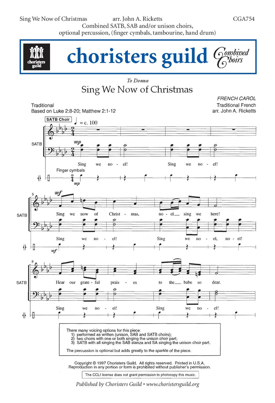 Sing We Now of Christmas