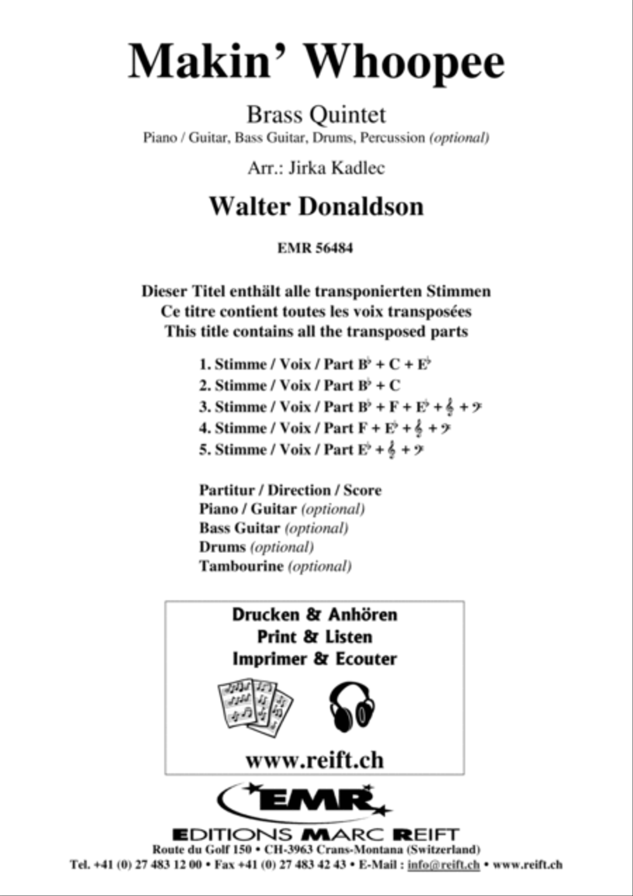 Makin' Whoopee Brass Quintet scores gallery preview page 2