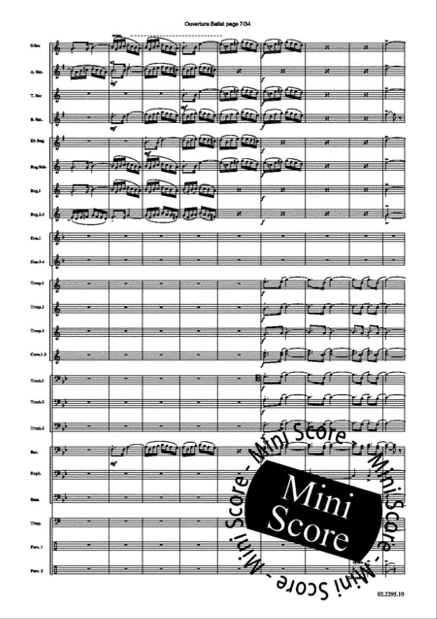 Ouverture de Ballet Fanfare Band scores gallery preview page 11