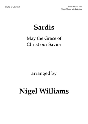 Book cover for Sardis (May the Grace of Christ our Savior), for Flute and Clarinet