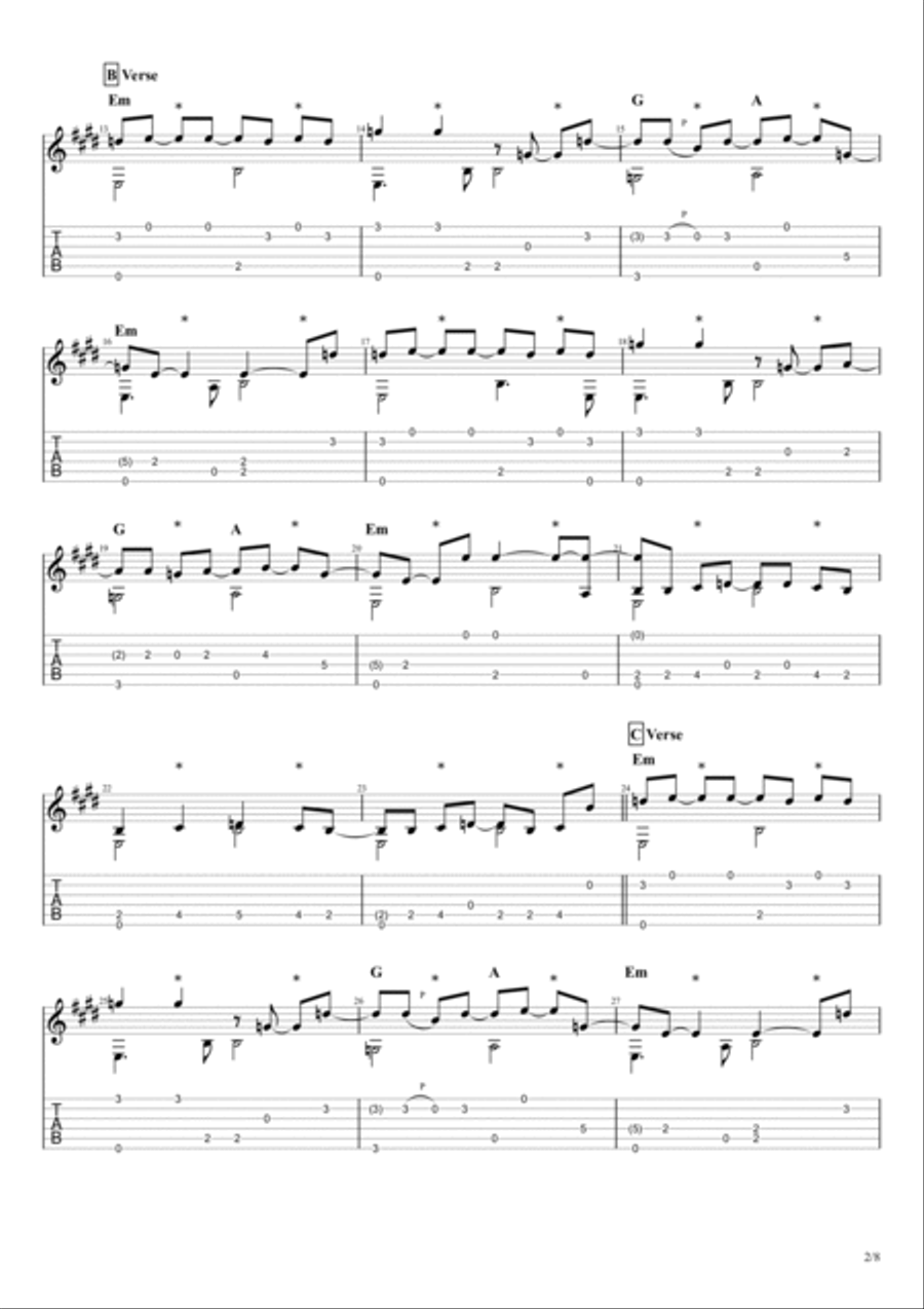 Long Cool Woman (in A Black Dress) Guitar Tablature scores gallery preview page 3