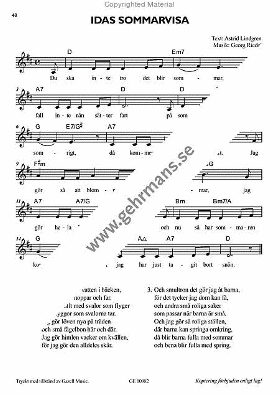 Sommarpop Piano, Vocal, Guitar scores gallery preview page 8