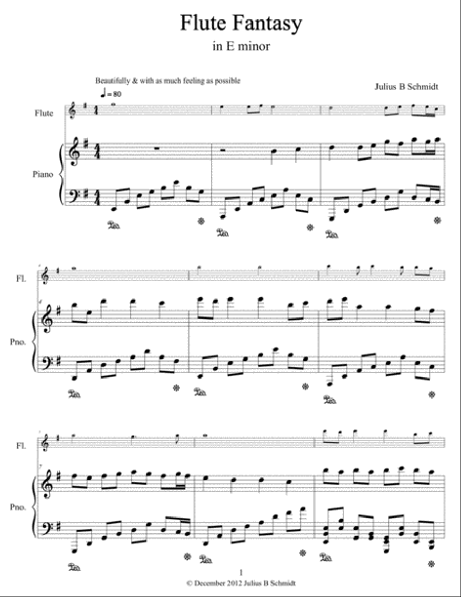 Flute Fantasy No. 2 in E minor Woodwind Duet scores gallery preview page 6