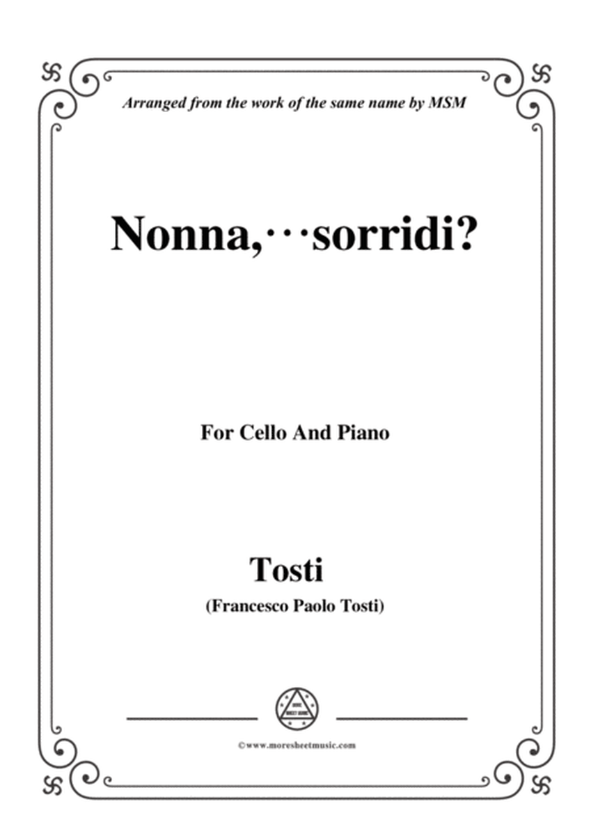 Tosti-Nonna,sorridi, for Cello and Piano image number null