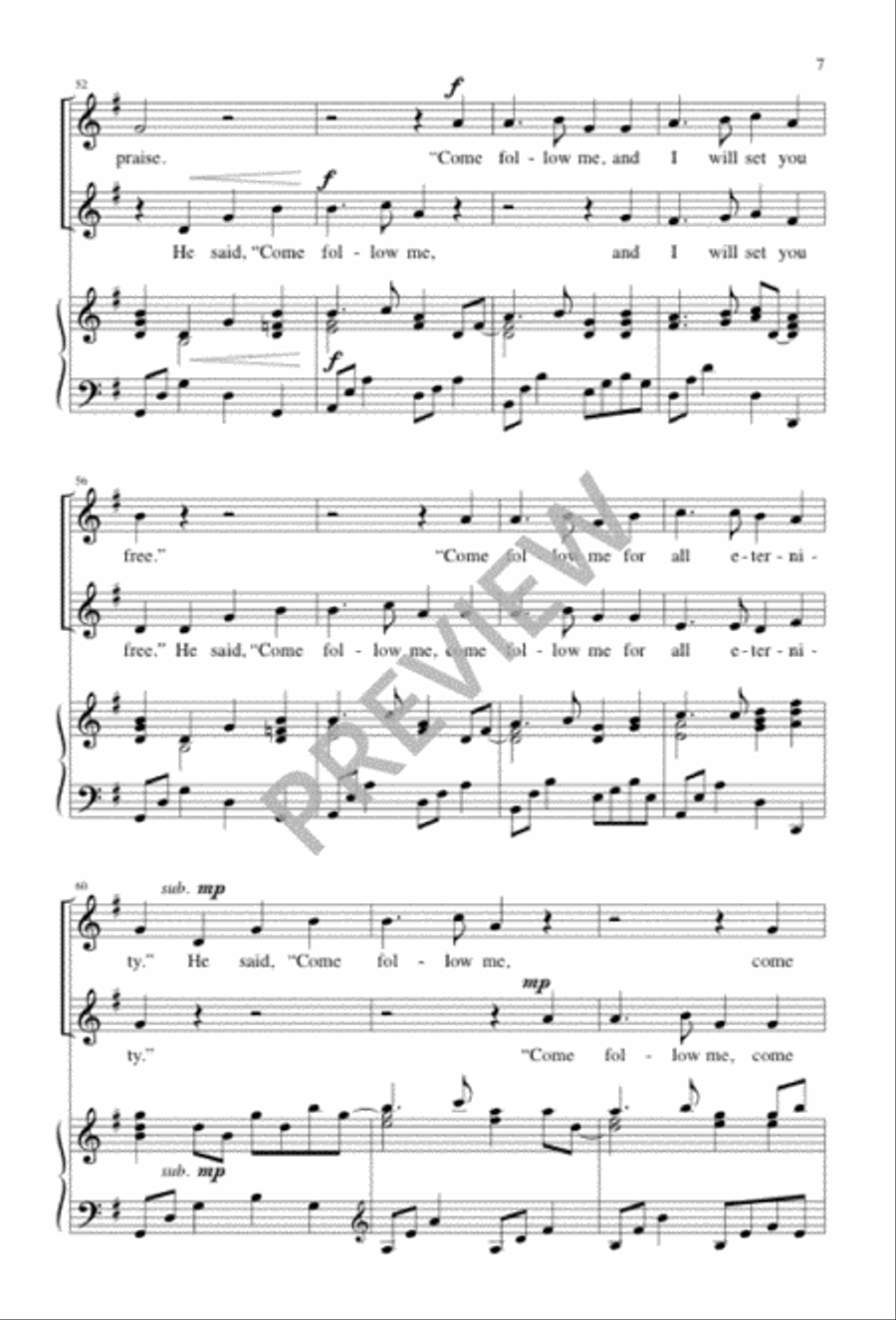 Come Follow Me Forever Come Follow Me Forever 2-Part scores gallery preview page 6
