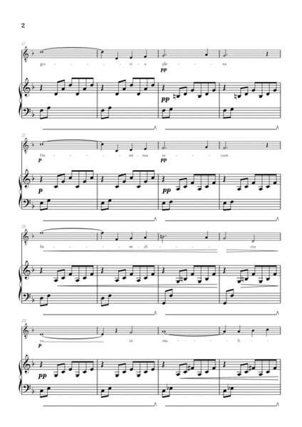 Bach / Gounod Ave Maria in F major • tenor sheet music with piano accompaniment image number null