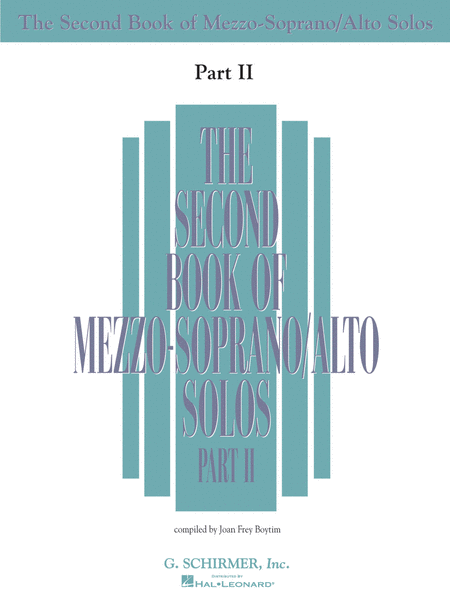 The Second Book of Mezzo-Soprano/Alto Solos - Part II (Book Only)