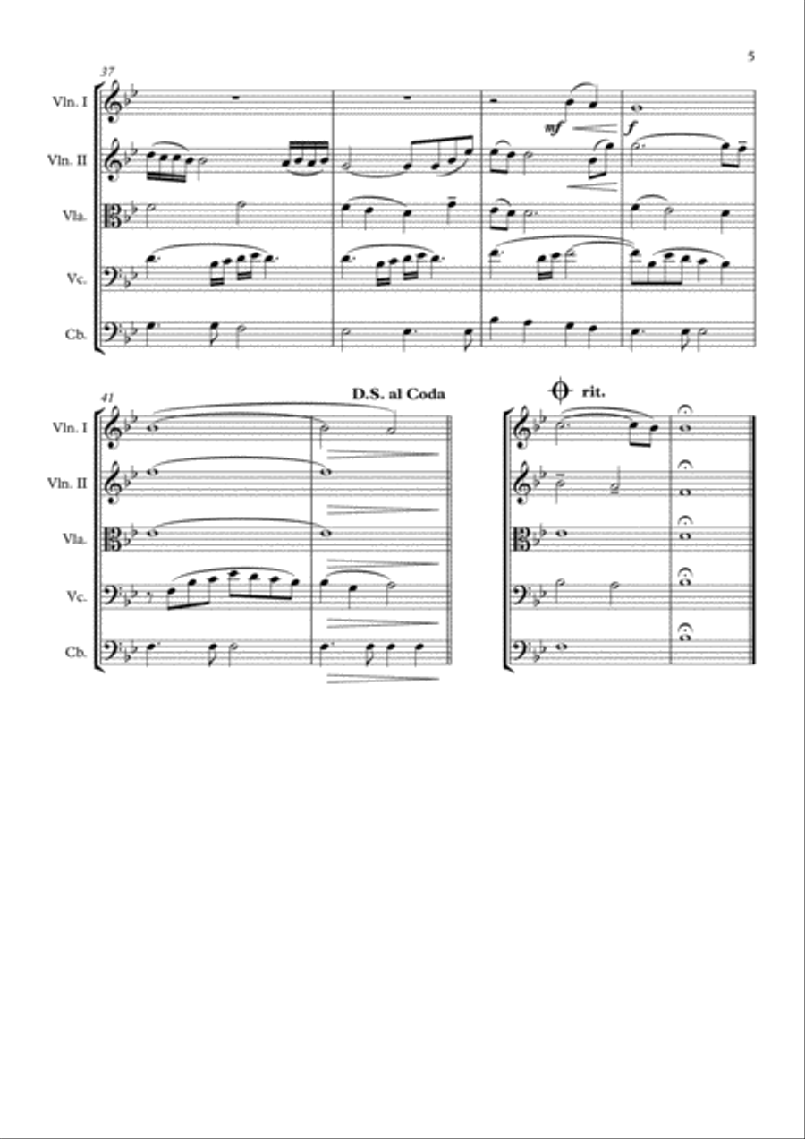 Gabriel's Oboe String Quintet scores gallery preview page 6