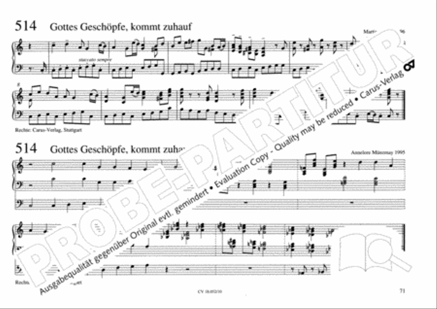 Esslinger Orgelbuch, Bd I-III Organ Solo scores gallery preview page 88