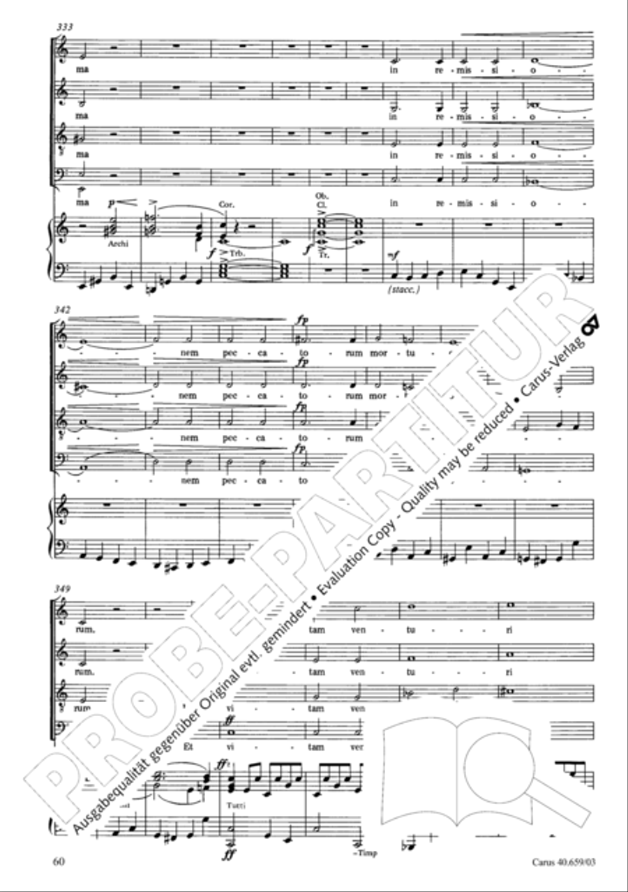 Mass in A flat major (Messe in As) 4-Part scores gallery preview page 61