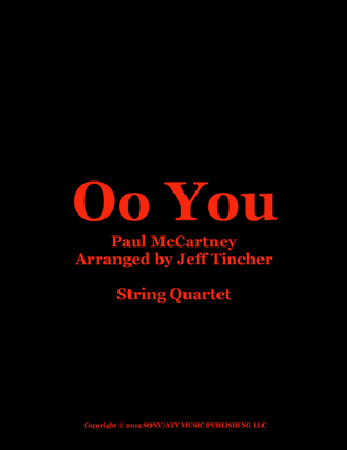 Book cover for Oo You