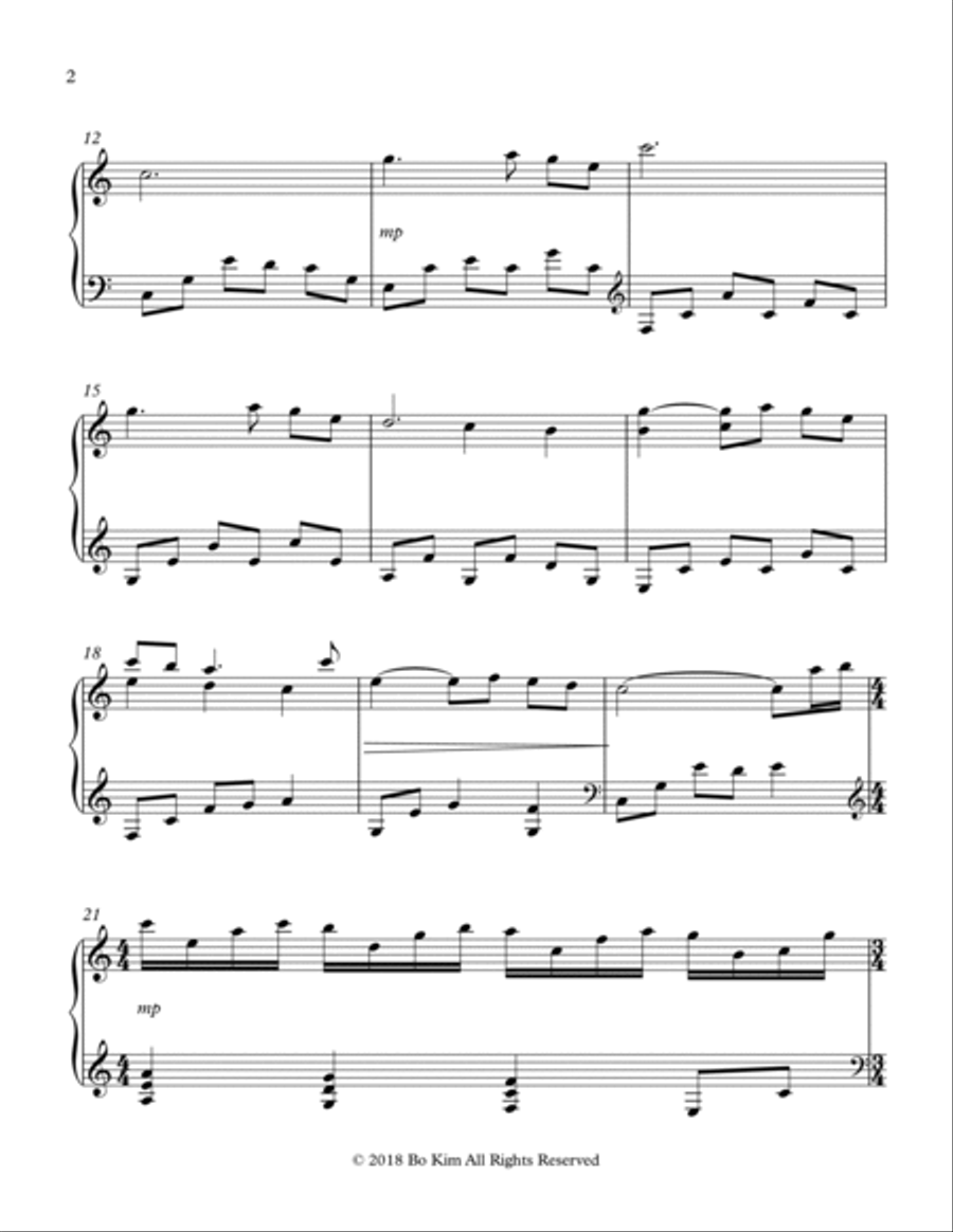 I Hear Thy Welcome Voice Piano Solo scores gallery preview page 2