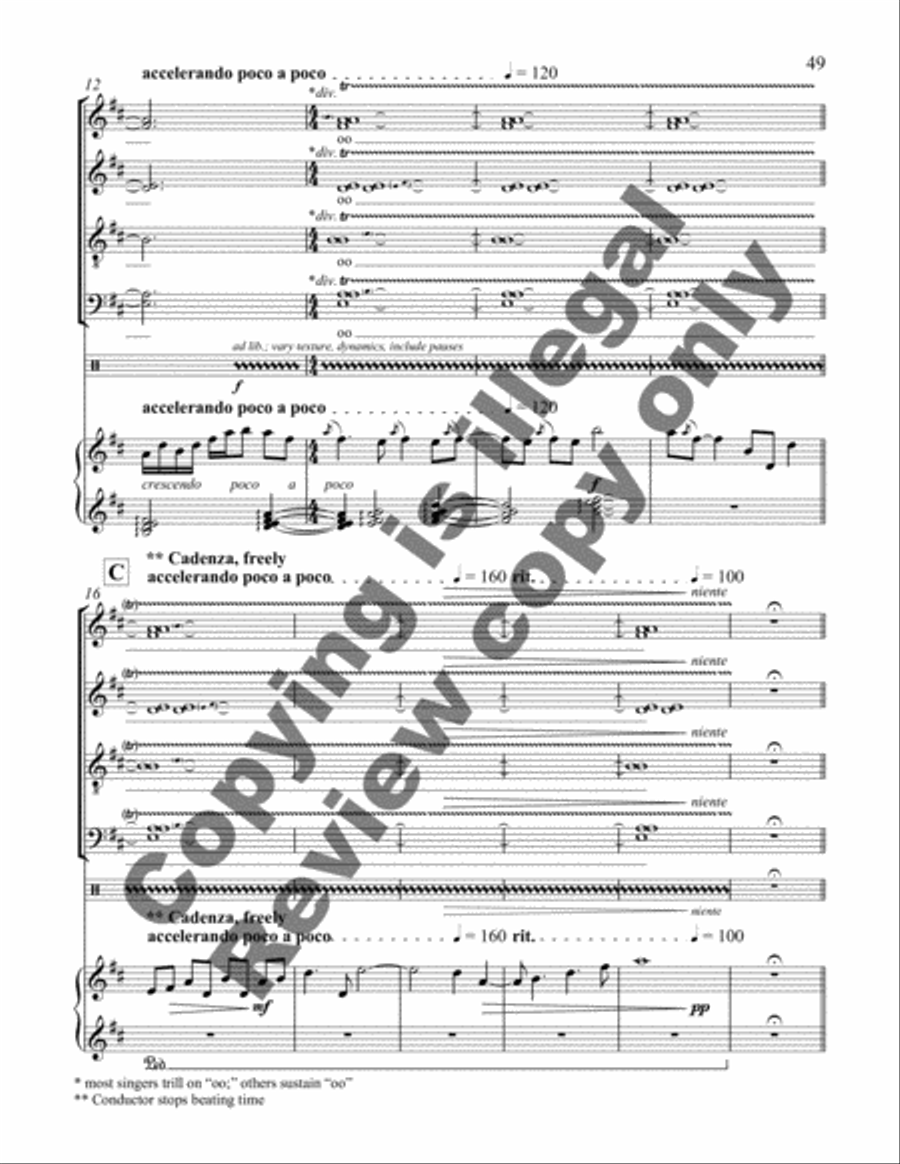 Earth Songs: 4. The Waterfall Divisi scores gallery preview page 4