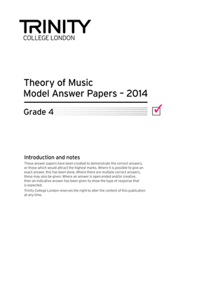 Theory Model Answer Papers 2014: Grade 4