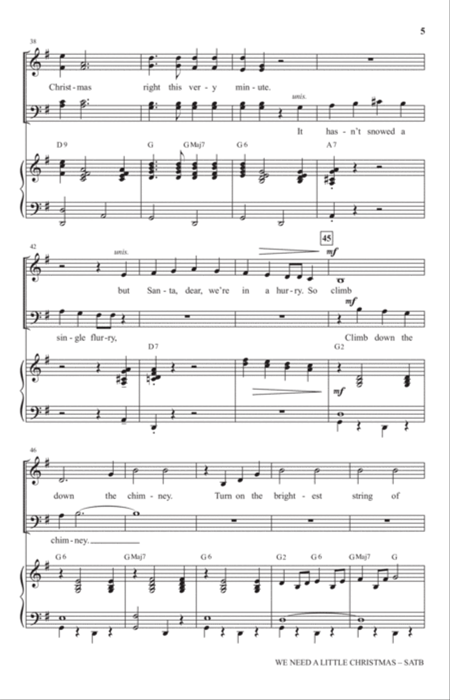We Need A Little Christmas (from Mame) (arr. Mark Hayes) 4-Part scores gallery preview page 4