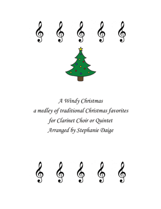 A Windy Christmas for Clarinet Choir or Quintet