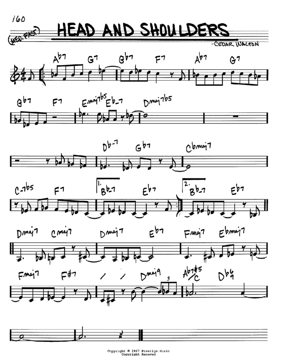 Head And Shoulders Piano scores gallery preview page 1
