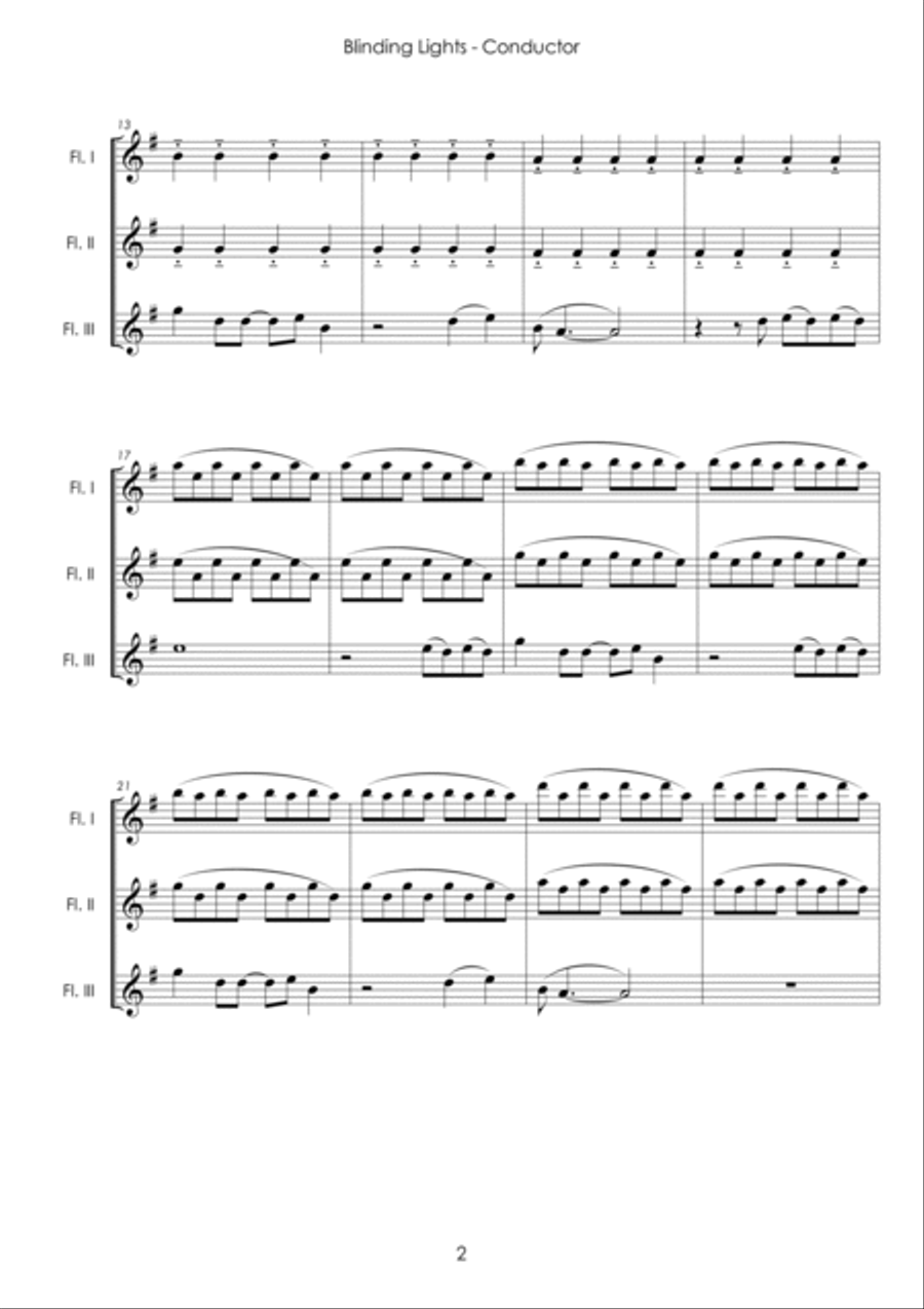 Blinding Lights Woodwind Trio scores gallery preview page 2