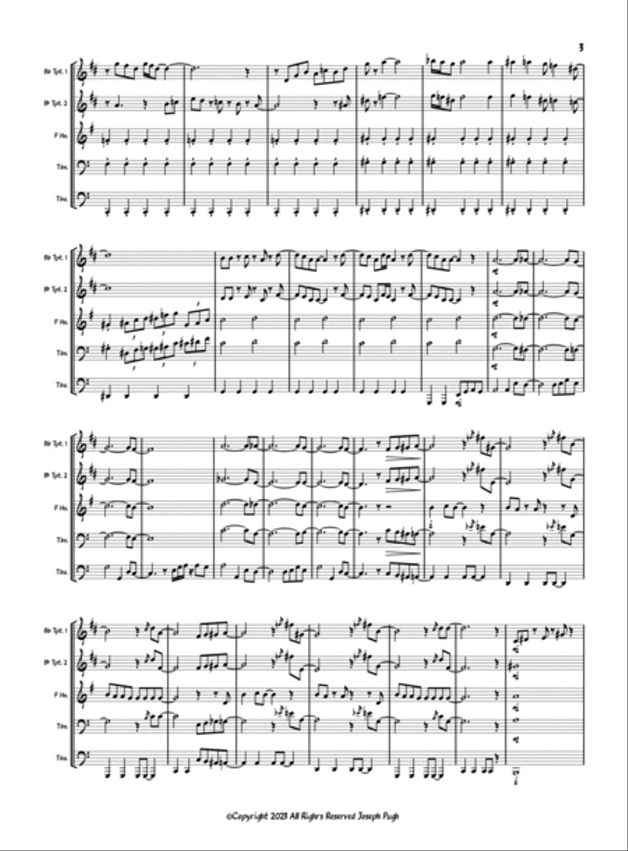 Saturday In The Park Brass Ensemble scores gallery preview page 3