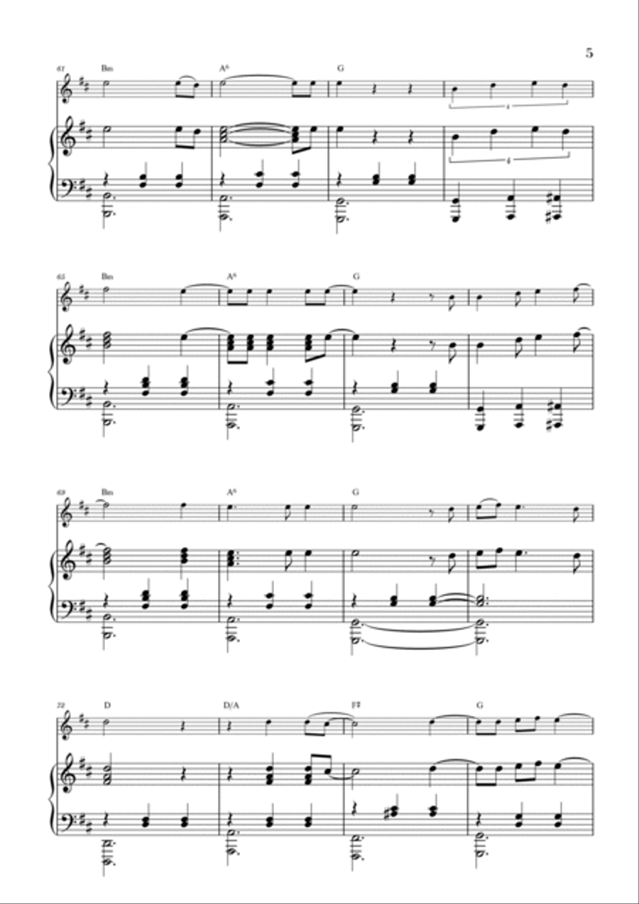 Je Te Laisserai Des Mots Violin Solo scores gallery preview page 5
