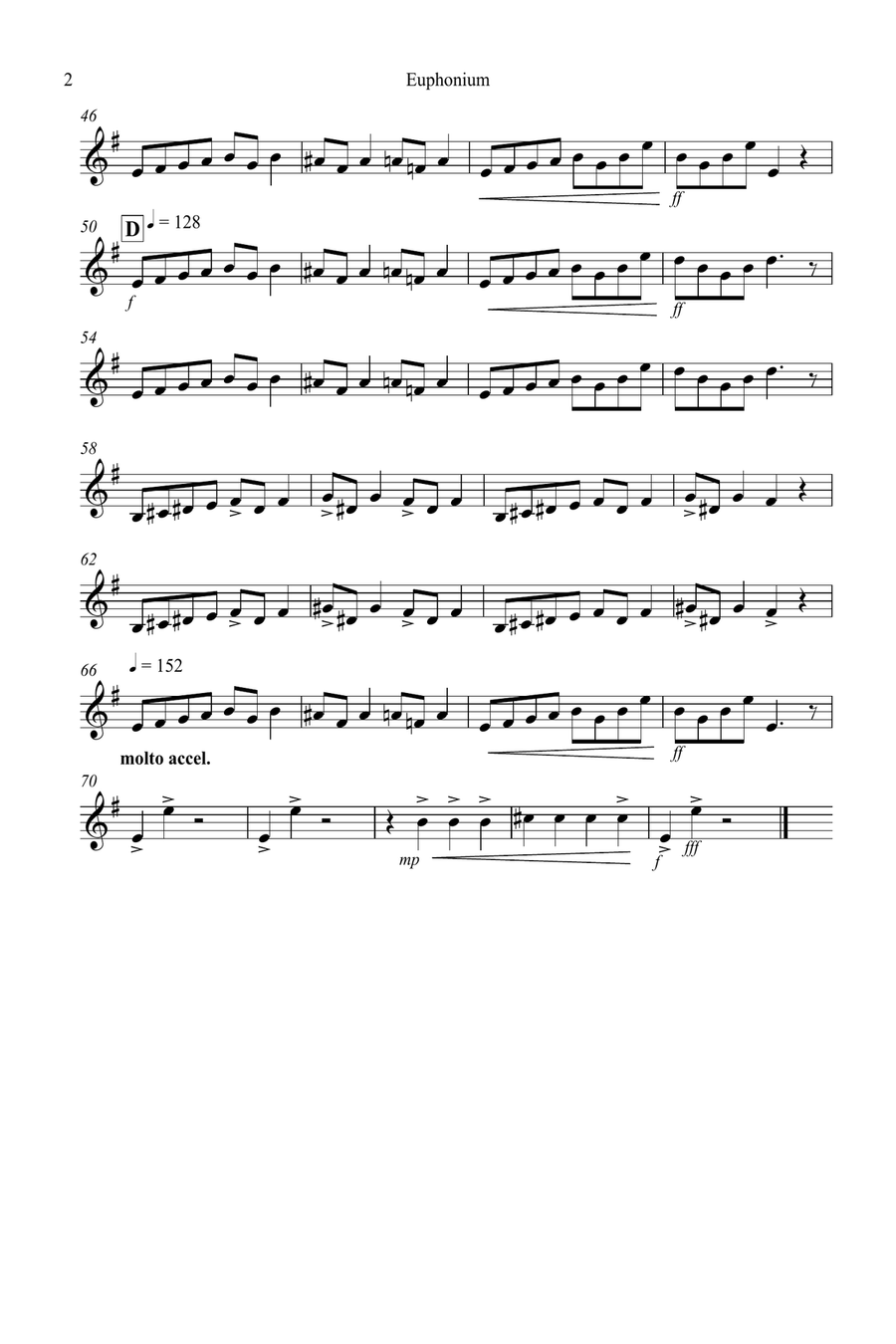 In the Hall of the Mountain King for Euphonium and Cello Duet String Duet scores gallery preview page 6