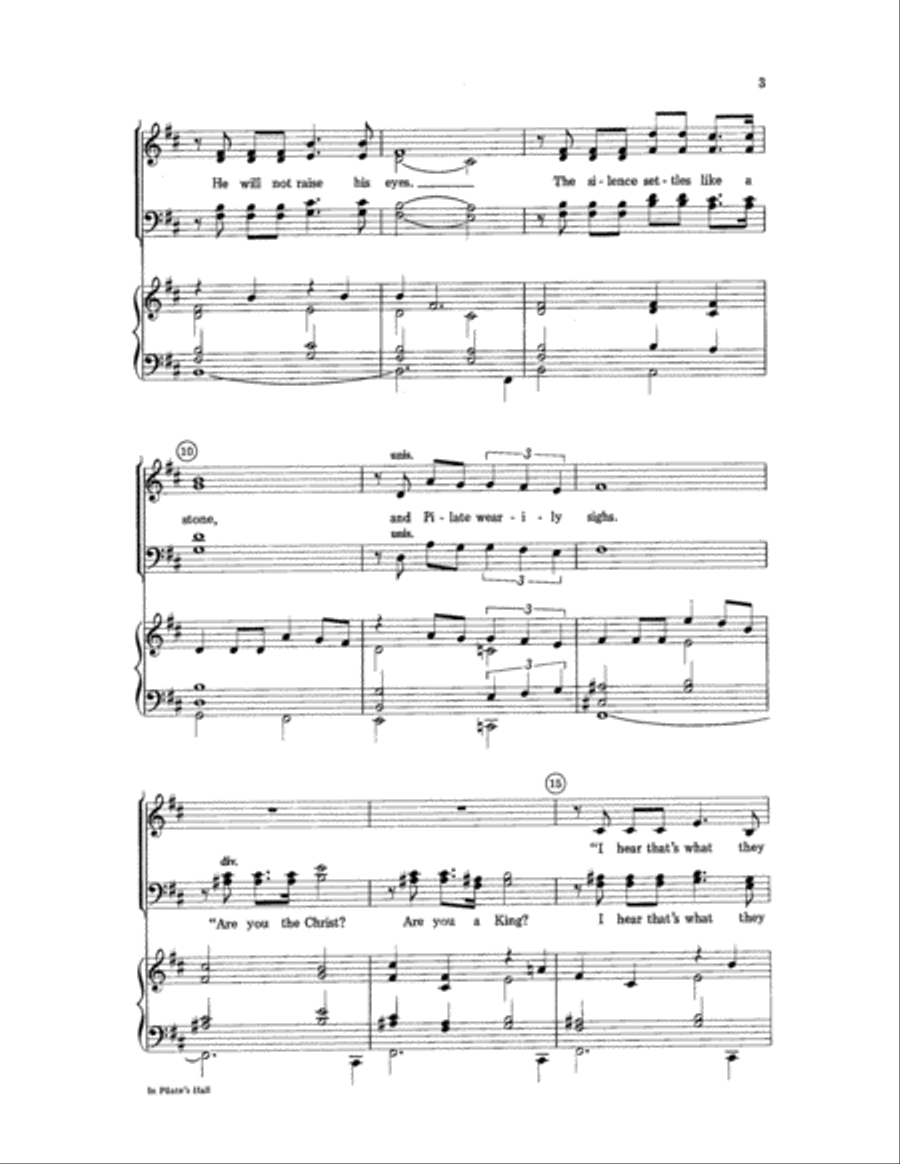 In Pilate's Hall In Pilate's Hall 4-Part scores gallery preview page 3