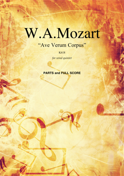 Ave Verum Corpus by Wolfgang Amadeus Mozart, arrangement for wind quintet