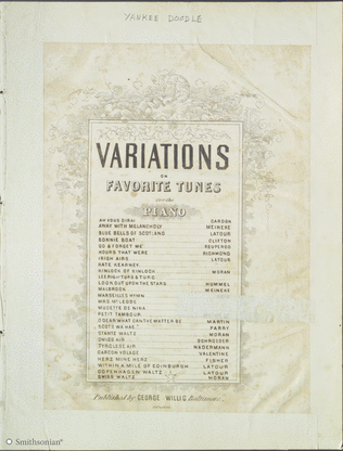 Book cover for Variations on Yankee Doodle