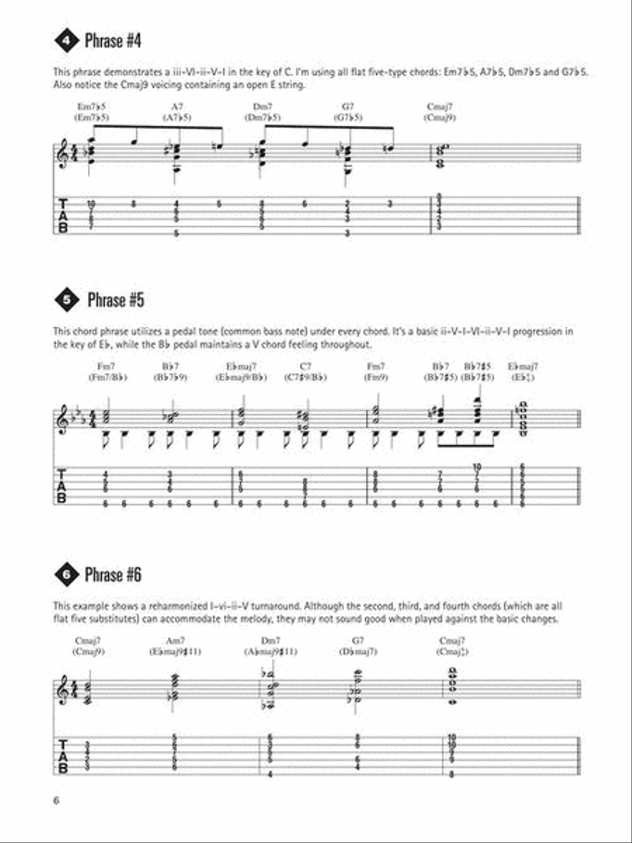 Chord-Melody Phrases for Guitar Guitar Tablature scores gallery preview page 6