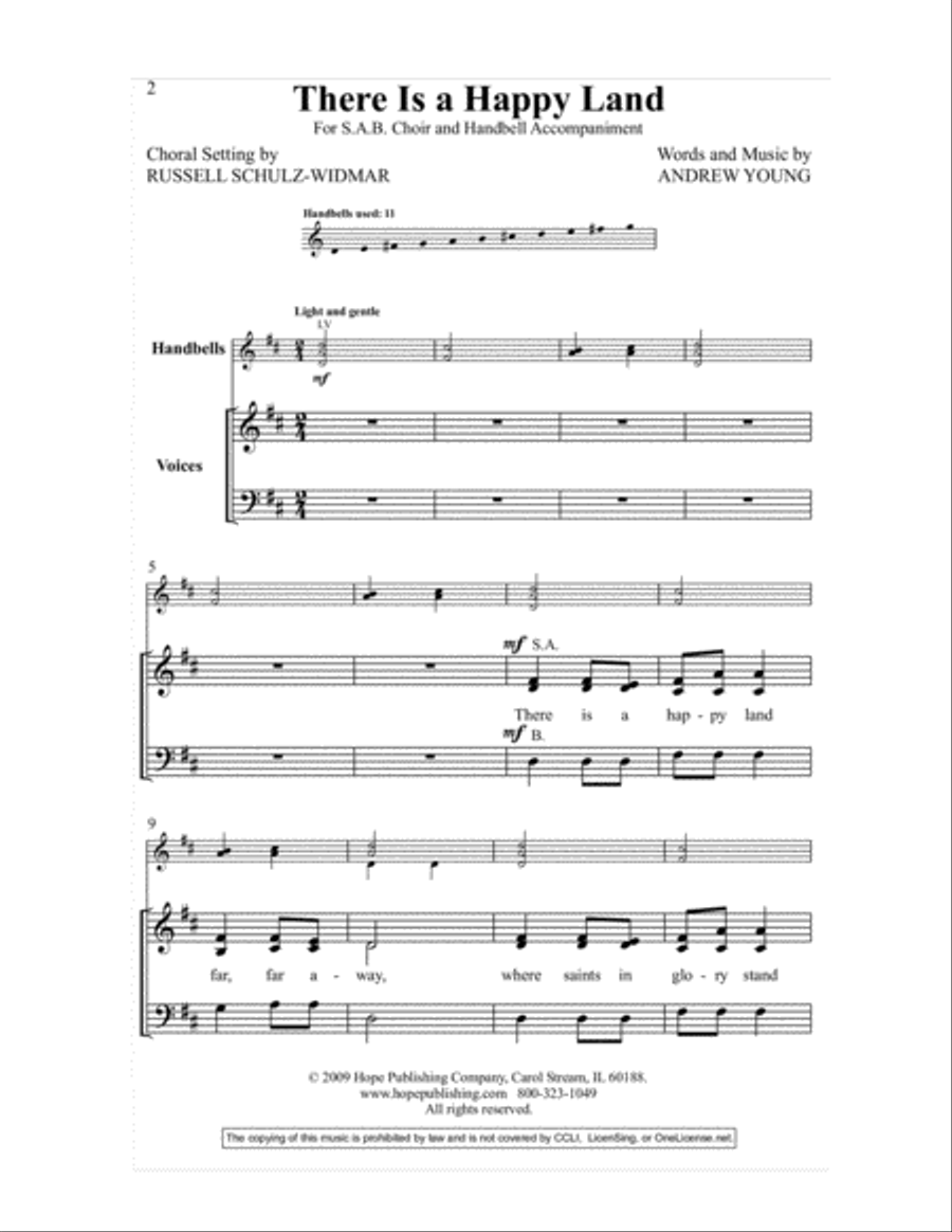 There Is a Happy Land 3-Part scores gallery preview page 2