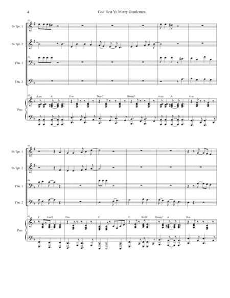 God Rest Ye Merry Gentlemen (Brass Quartet and Piano - Alternate Version) image number null