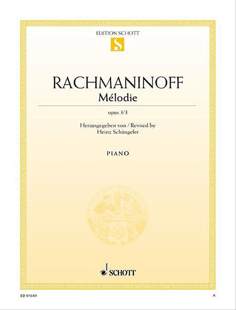 Melodie Op. 3, No. 3 Melodie Op. 3, No. 3 Piano Solo scores gallery preview page 1