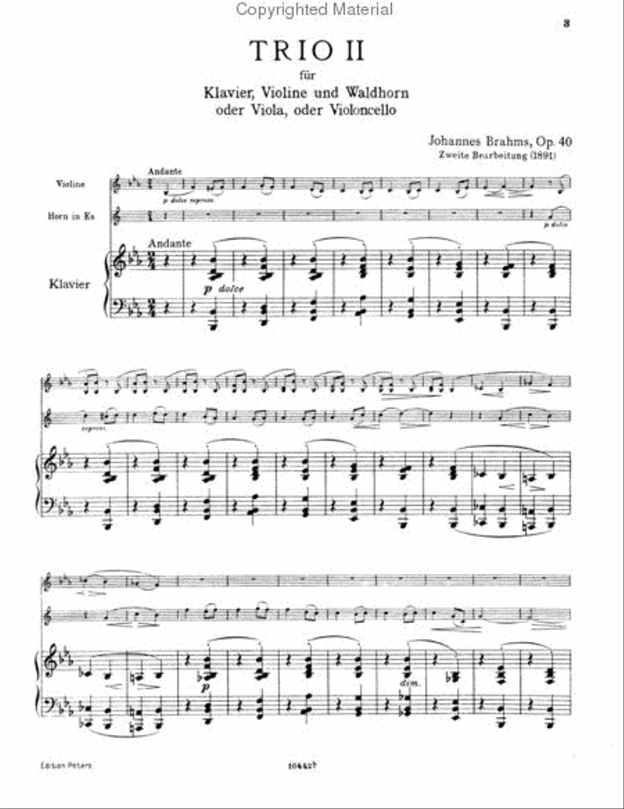 Trio, Opus 40 Trio, Opus 40 Cello scores gallery preview page 3