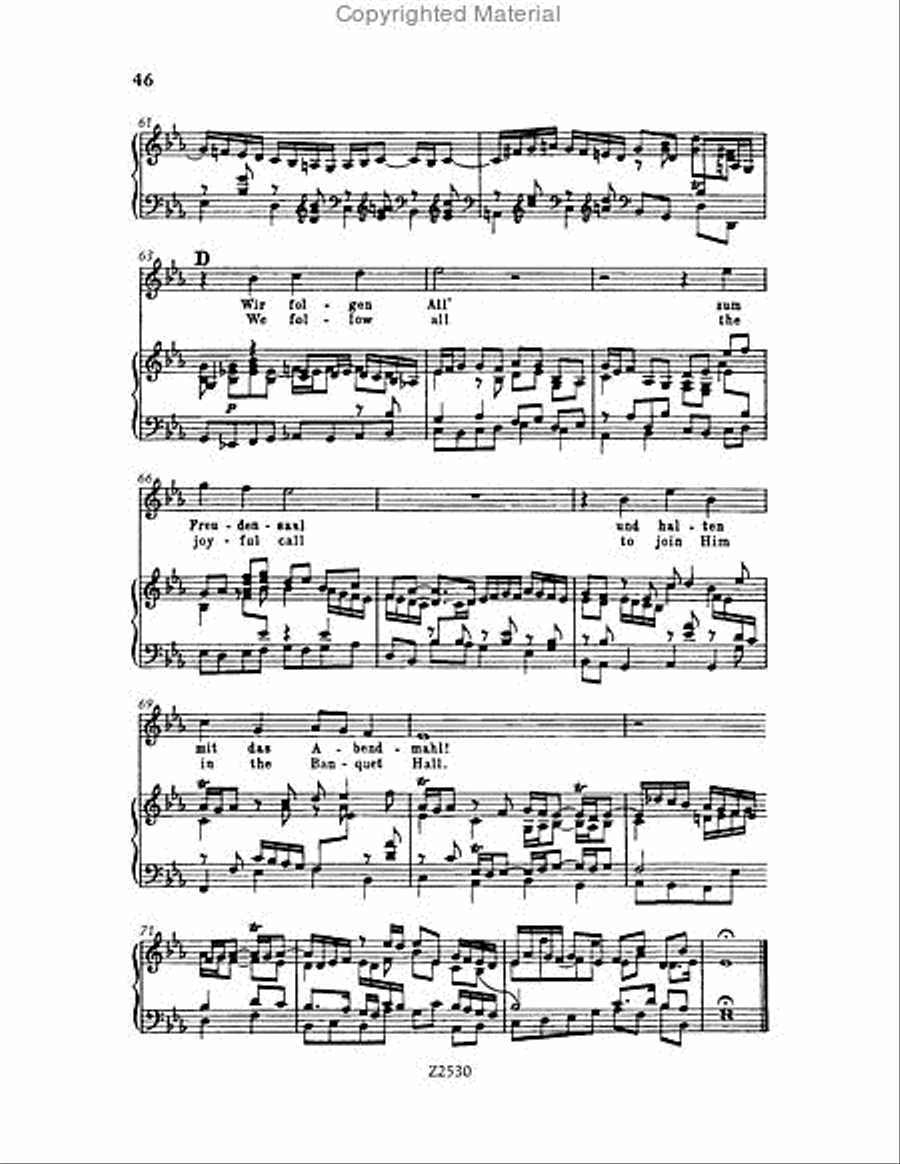 Wachet auf, ruft uns die Stimme, BWV 140 Choir scores gallery preview page 46