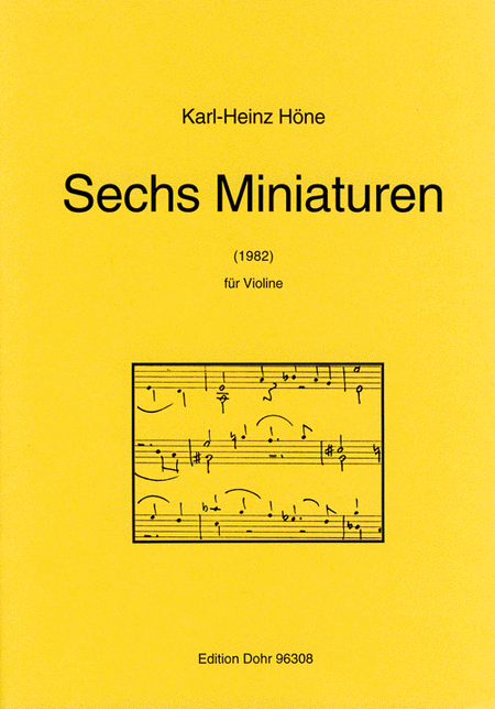 Sechs Miniaturen für Violine solo (1982)