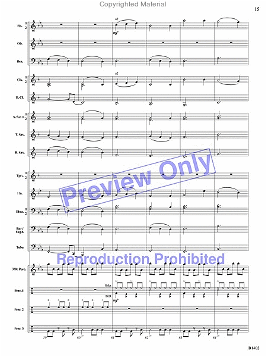 A Jammin' Caribbean Christmas Concert Band scores gallery preview page 14