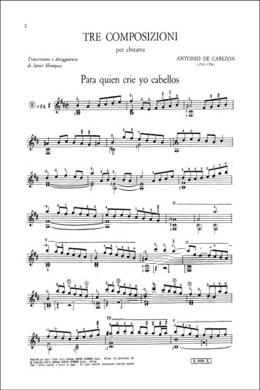 Tre Composizioni Guitar scores gallery preview page 2