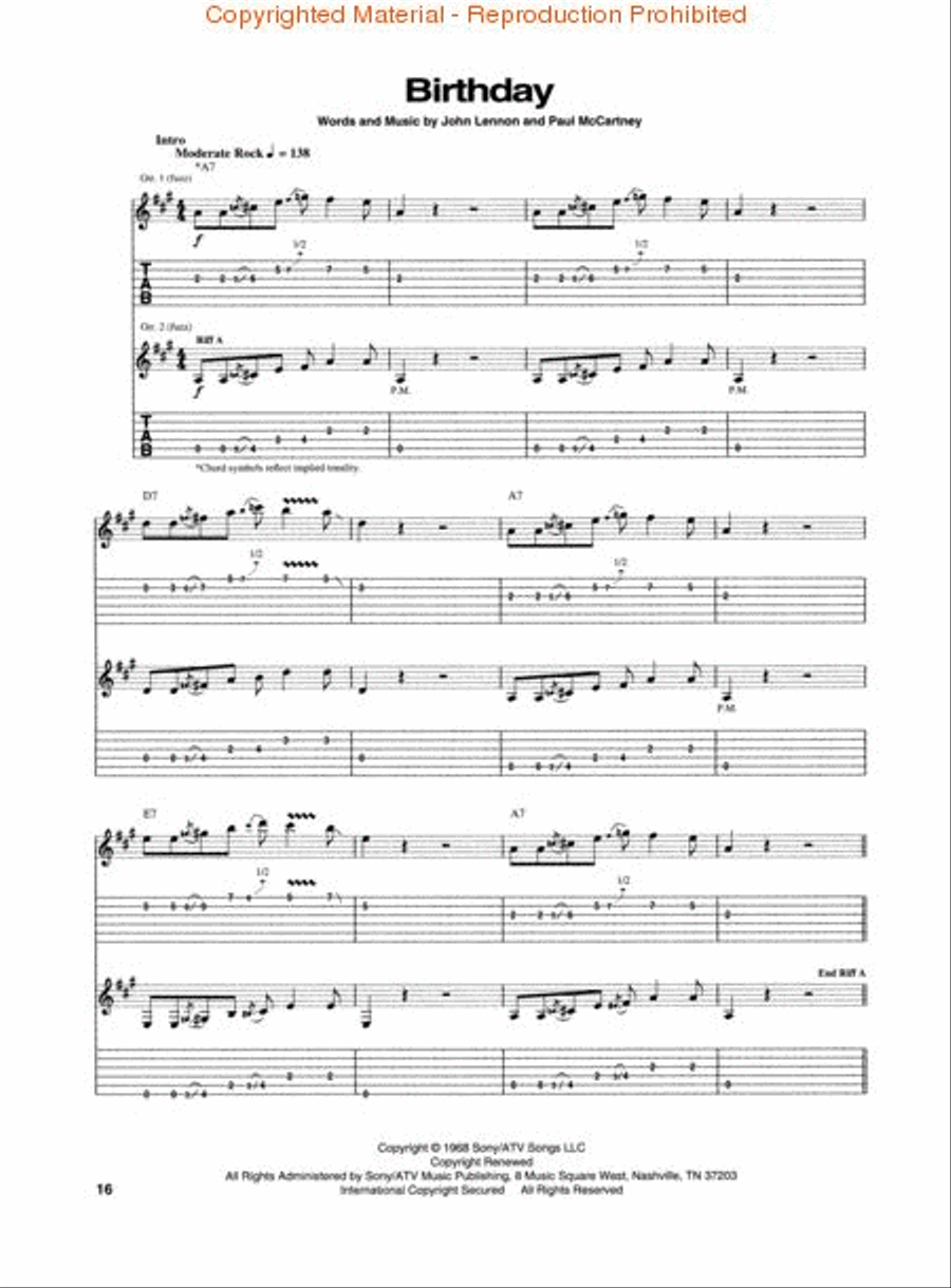 Classic Rock Guitar Tablature scores gallery preview page 3