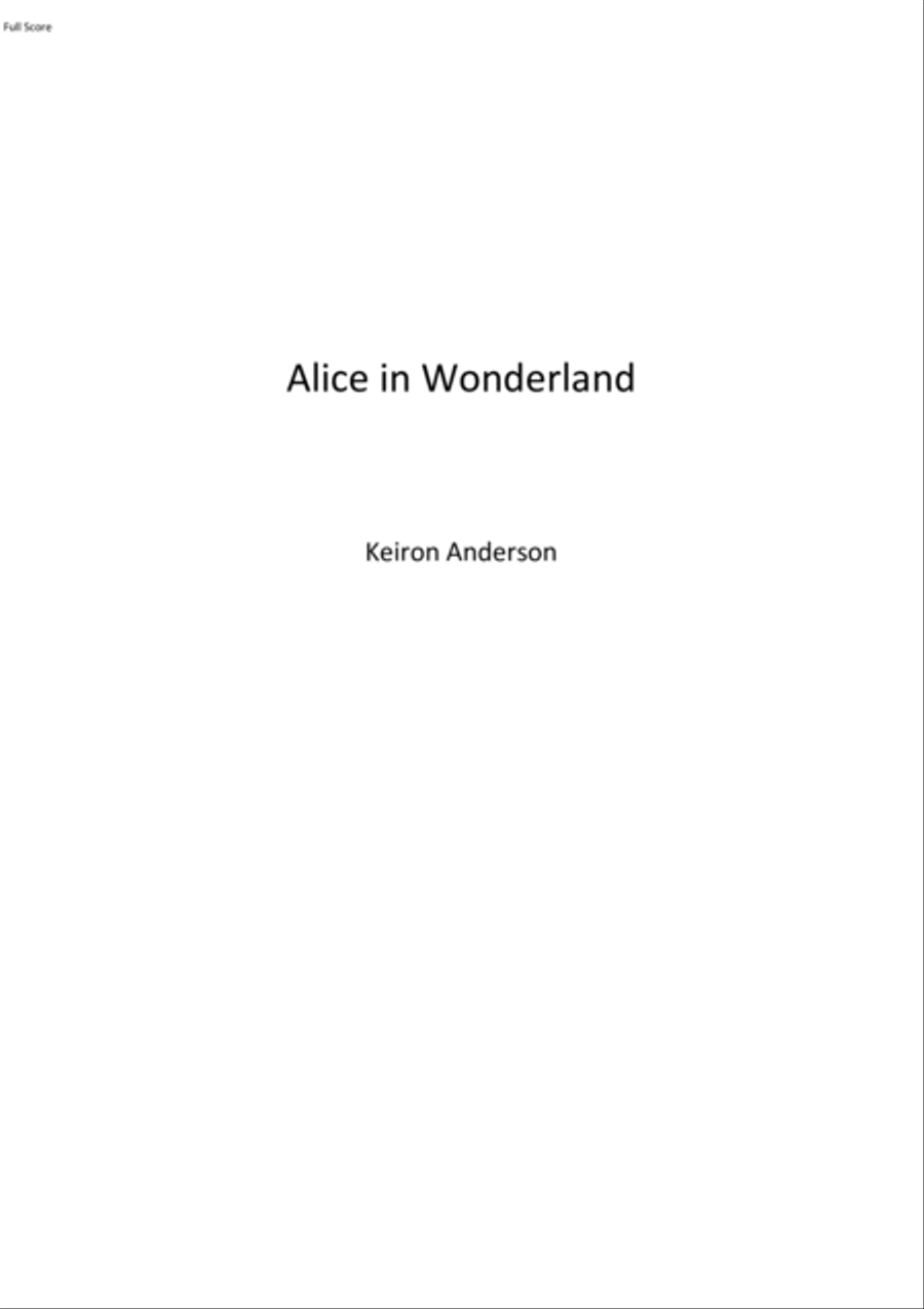 Alice in Wonderland Set of Parts scores gallery preview page 1