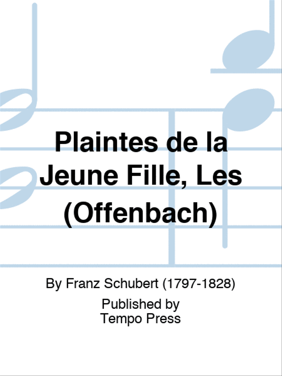 Plaintes de la Jeune Fille, Les (Offenbach) Piano scores gallery preview page 1